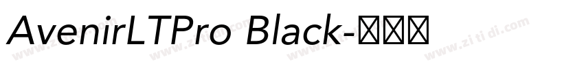 AvenirLTPro Black字体转换